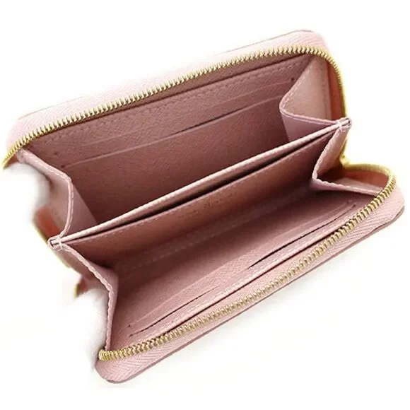 Louis Vuitton Zippy Damier Azur Rose Ballerine Wallet Handbag - Picture 3 of 3